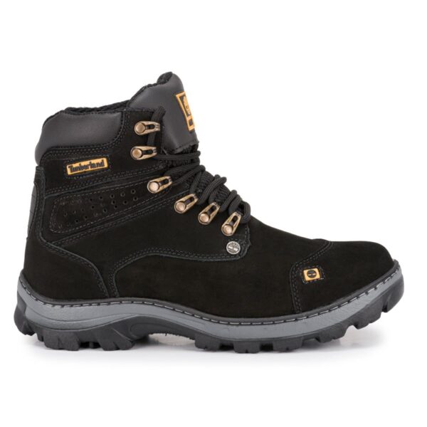 Bota Masculina em Couro Legitimo Timber 800 Preto