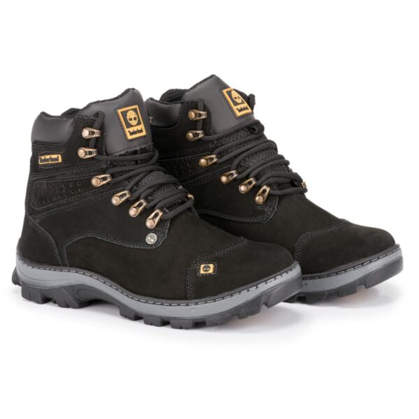 Bota Masculina em Couro Legitimo Timber 800 Preto - Image 3