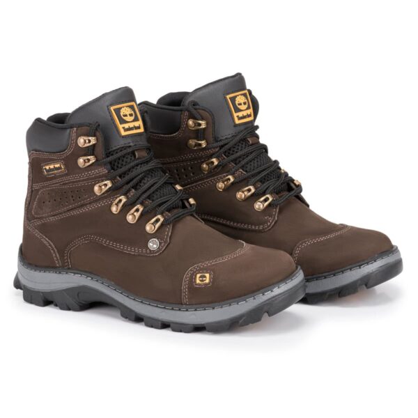 Bota Masculina em Couro Legitimo Timber 800 Café - Image 2