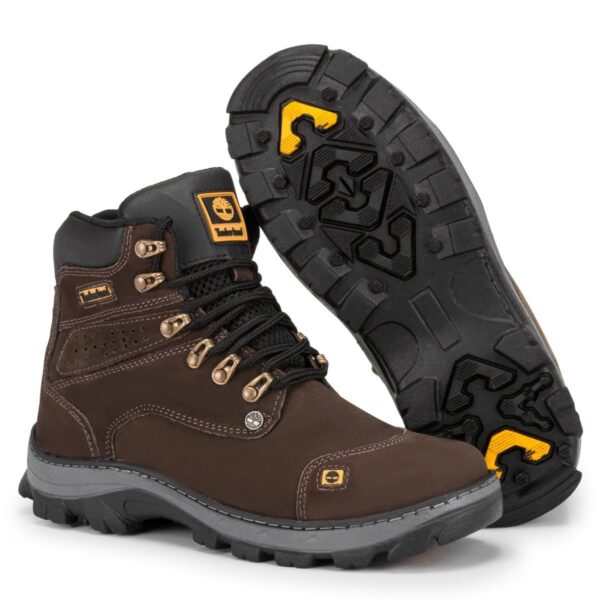 Bota Masculina em Couro Legitimo Timber 800 Café - Image 4