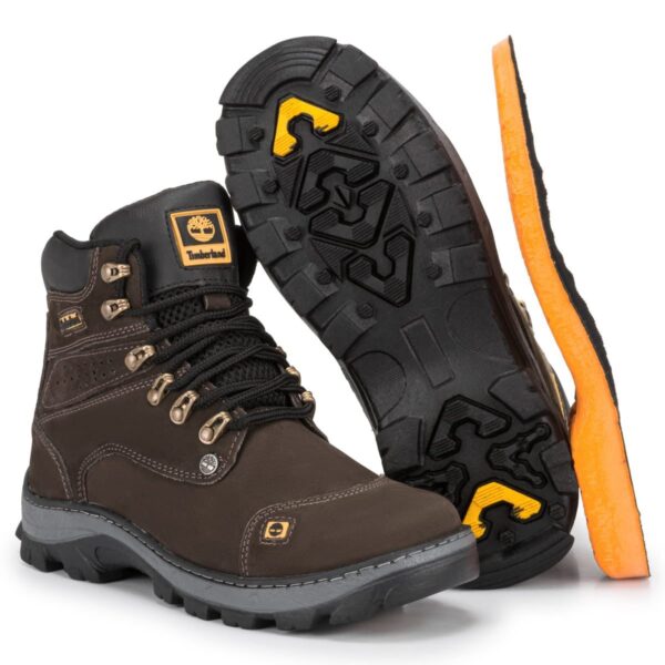 Bota Masculina em Couro Legitimo Timber 800 Café - Image 5