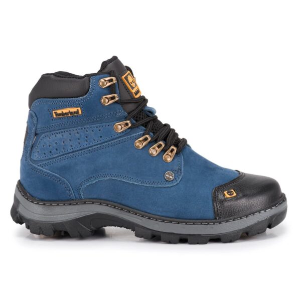 Bota Masculina em Couro Legitimo Timber 800 Azul