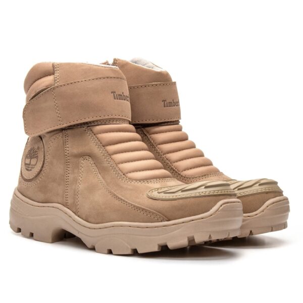 BOTA EM COURO MOTORCYCLE - AREIA - Image 2